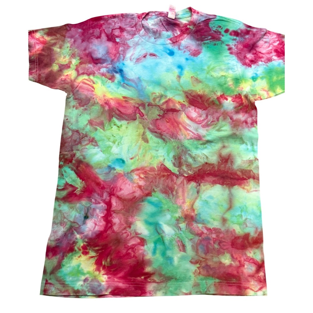 Soft Rainbows Ice Tie Dye Swirl Medium Tshirt NEW Custom Shirt